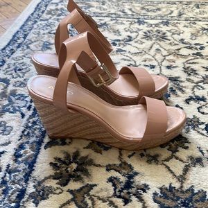 ALDO patent leather blush pink wedge. Worn once.